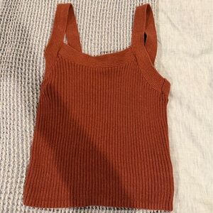 GAP Cinnamon Ribbed Knit Tank